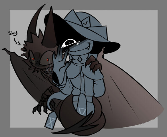 Sketchy Halfbody x2 | Blue character belongs to @sunnelliot